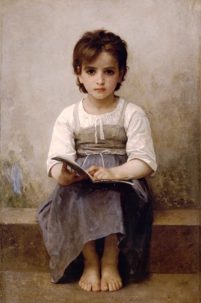La lección difícil de William-Adolphe Bouguereau