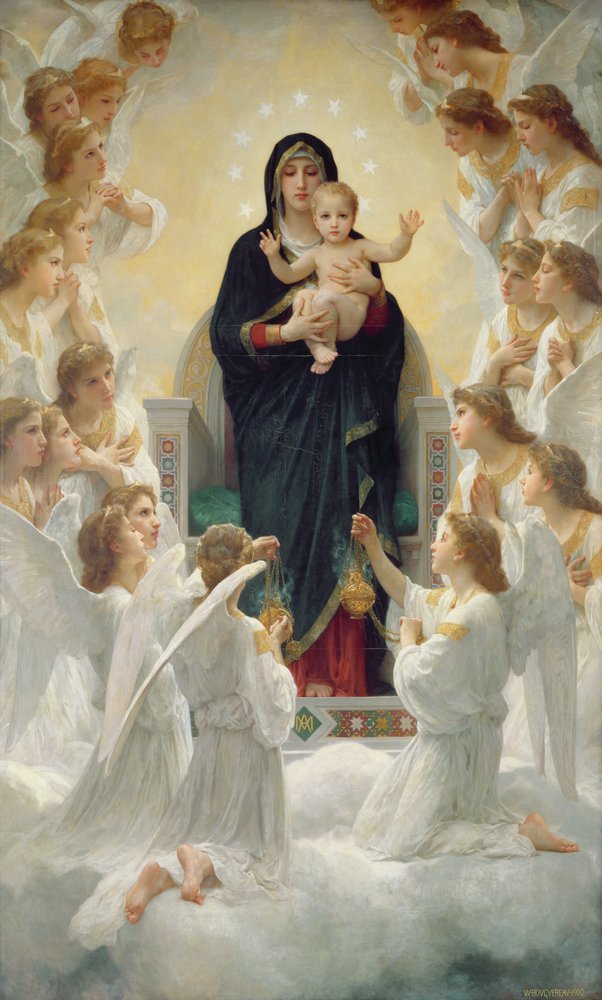 La Virgen con ángeles de William-Adolphe Bouguereau