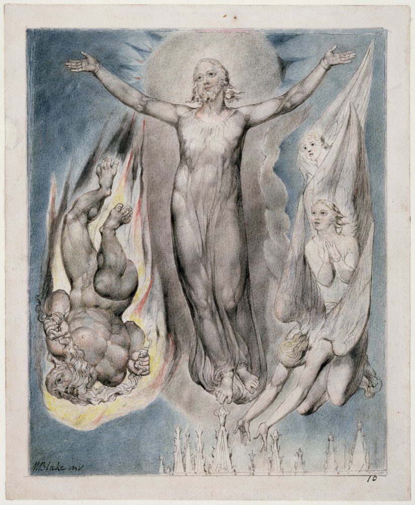 Cristo colocado en el pináculo del templo, ilustración de 
