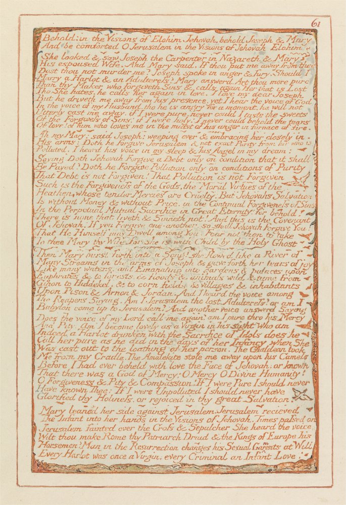 Jerusalén, Placa 61 de William Blake