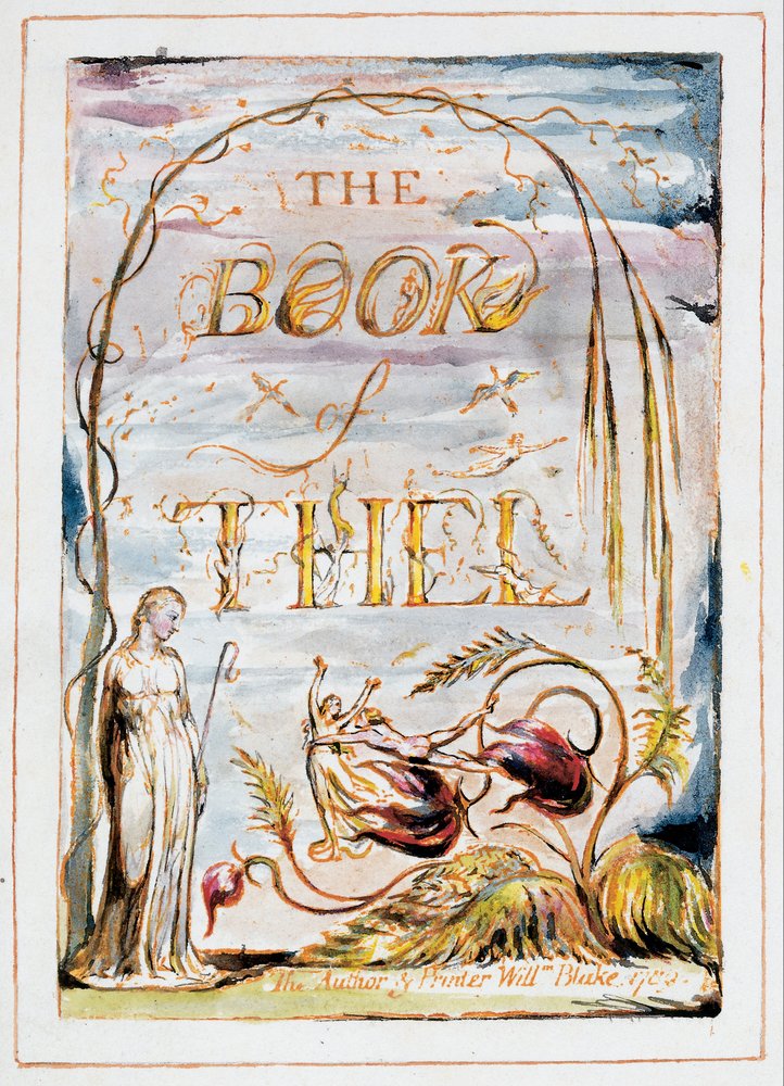 El Libro de Thel (portada) de William Blake