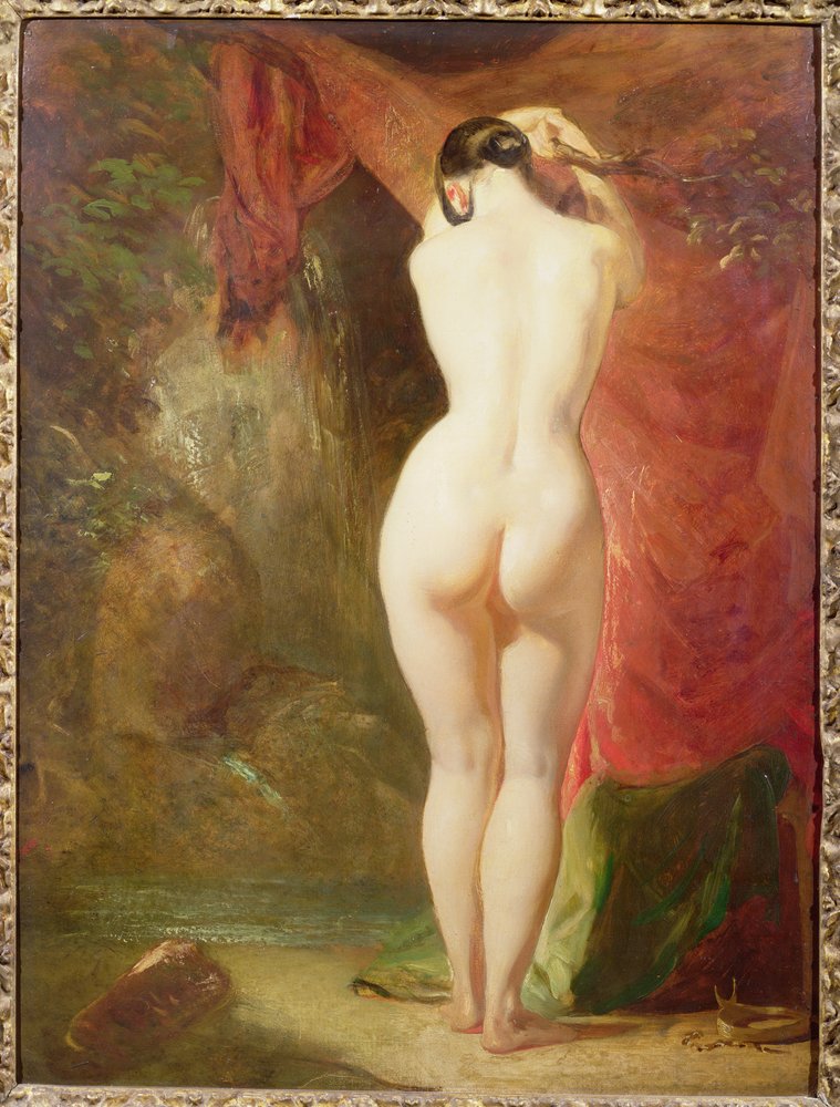 Diana junto a una cascada de William Etty