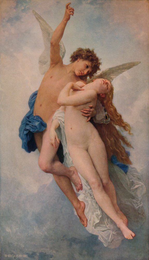 Cupido y Psique, 1889, 1938 de William-Adolphe Bouguereau