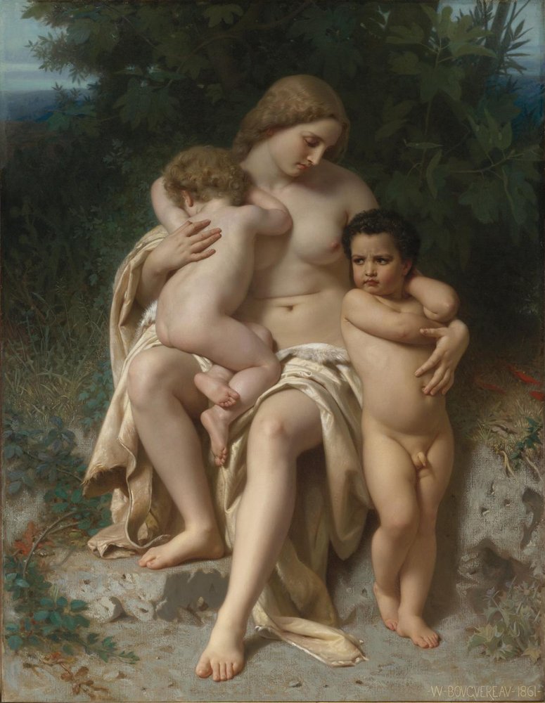 La primera pelea de Caín y Abel de William-Adolphe Bouguereau