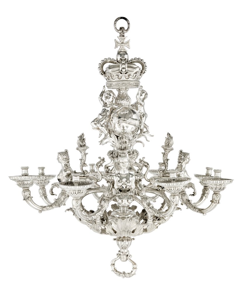 La lámpara de araña Givenchy real de Hannover, 1736 de William Kent