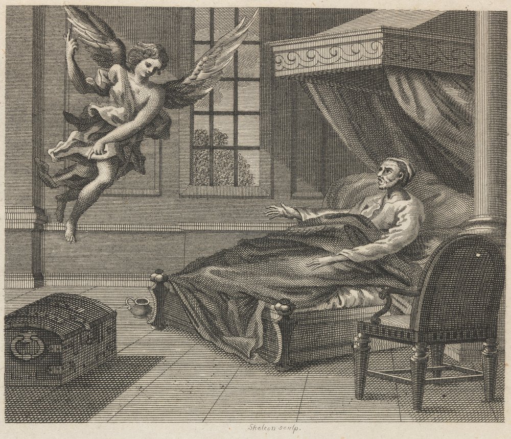 El enfermo y el ángel de William Skelton