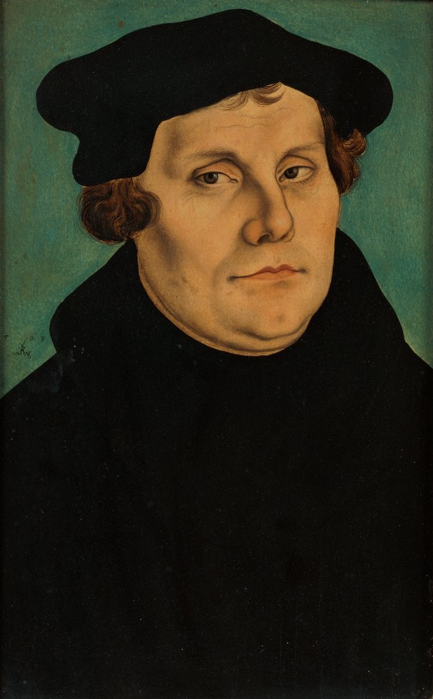 Díptico con los retratos de Lutero y su esposa de workshop of Lucas Cranach the Elder