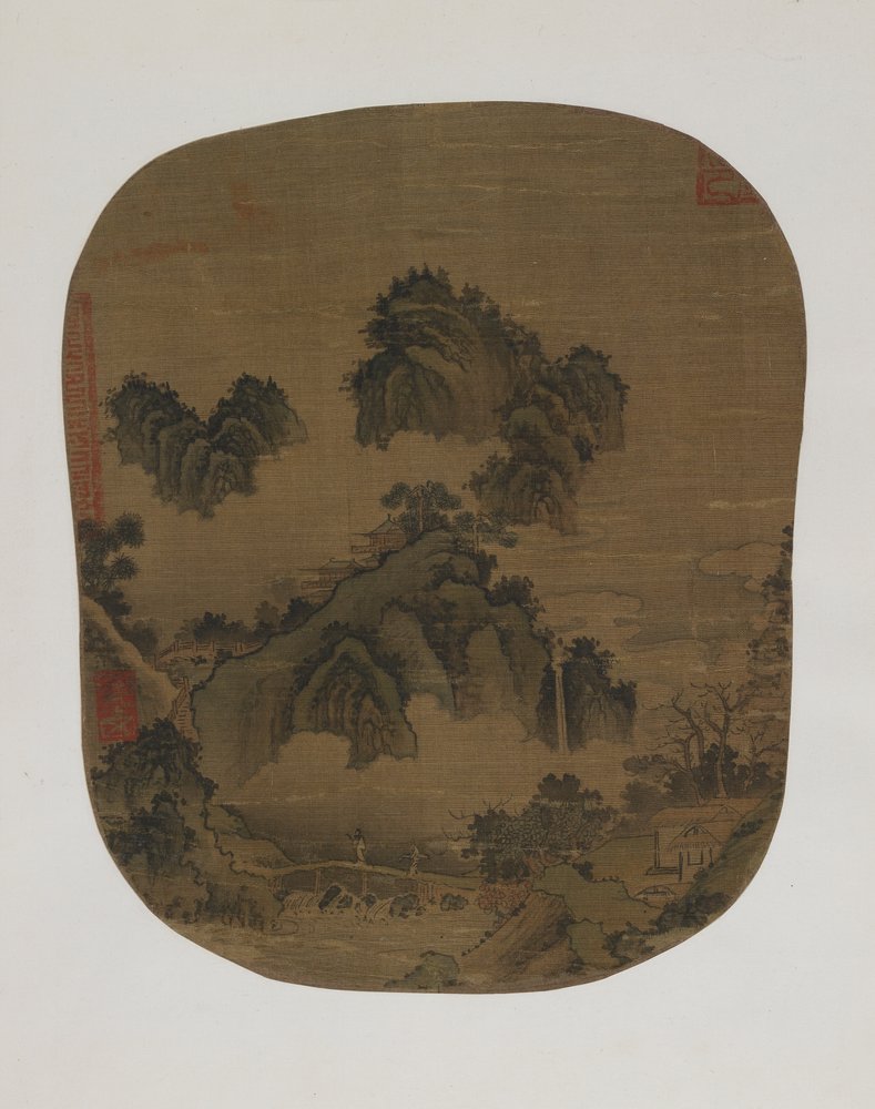 Paisaje montañoso de Yuan Dynasty Chinese School