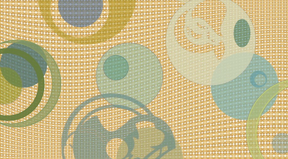 Círculos abstractos superpuestos de Alejandra Winkhaus