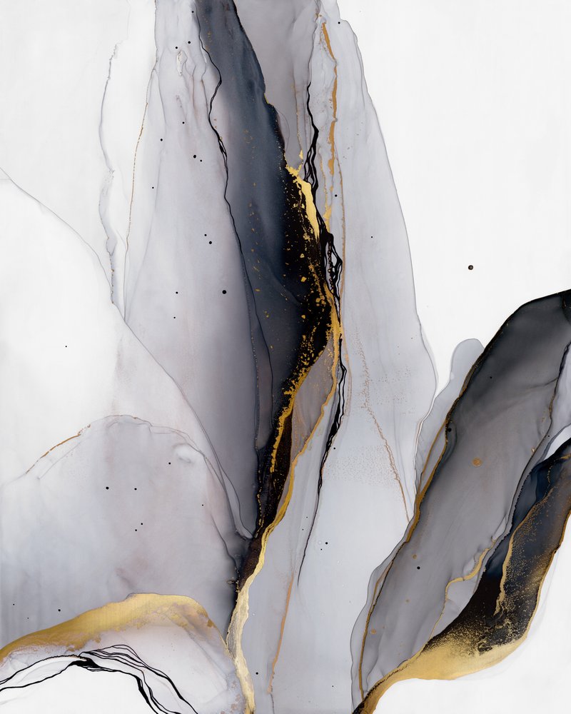 Elegante flujo gris dorado de Alevtina Shelest