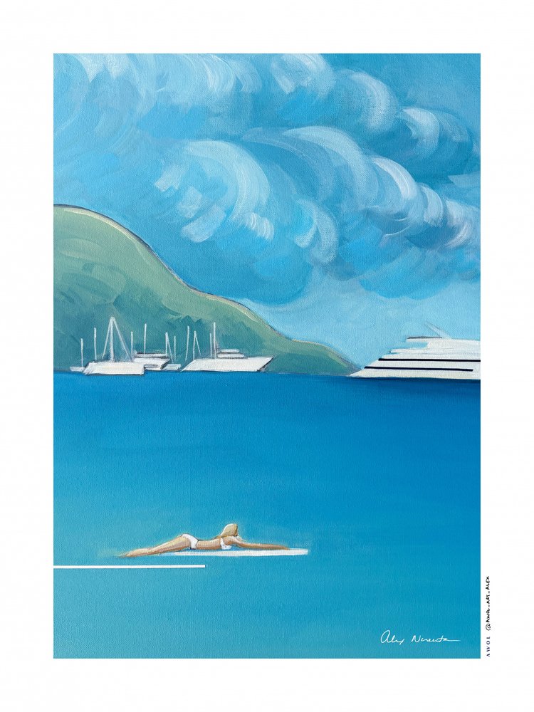 Flotando sobre el mar azul de Alex Nereuta