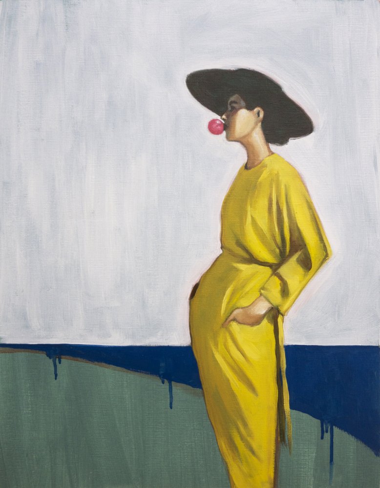 Mujer elegante rosa burbuja de Alexander Grahovsky