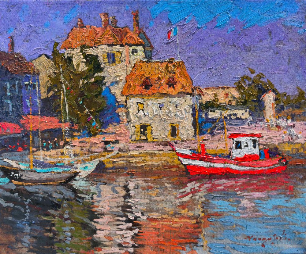 Puerto de Vibrant Boats de Alexander Shandor