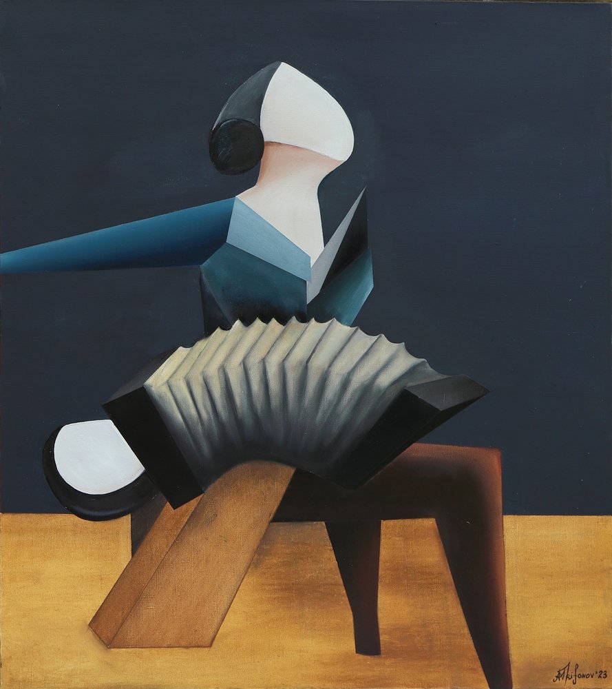 Músico de acordeón geométrico de Alexander Trifonov