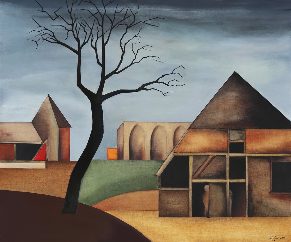 Paisaje rural geométrico de Alexander Trifonov