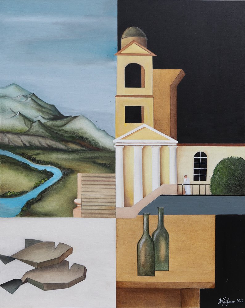 Composición surrealista dividida de Alexander Trifonov