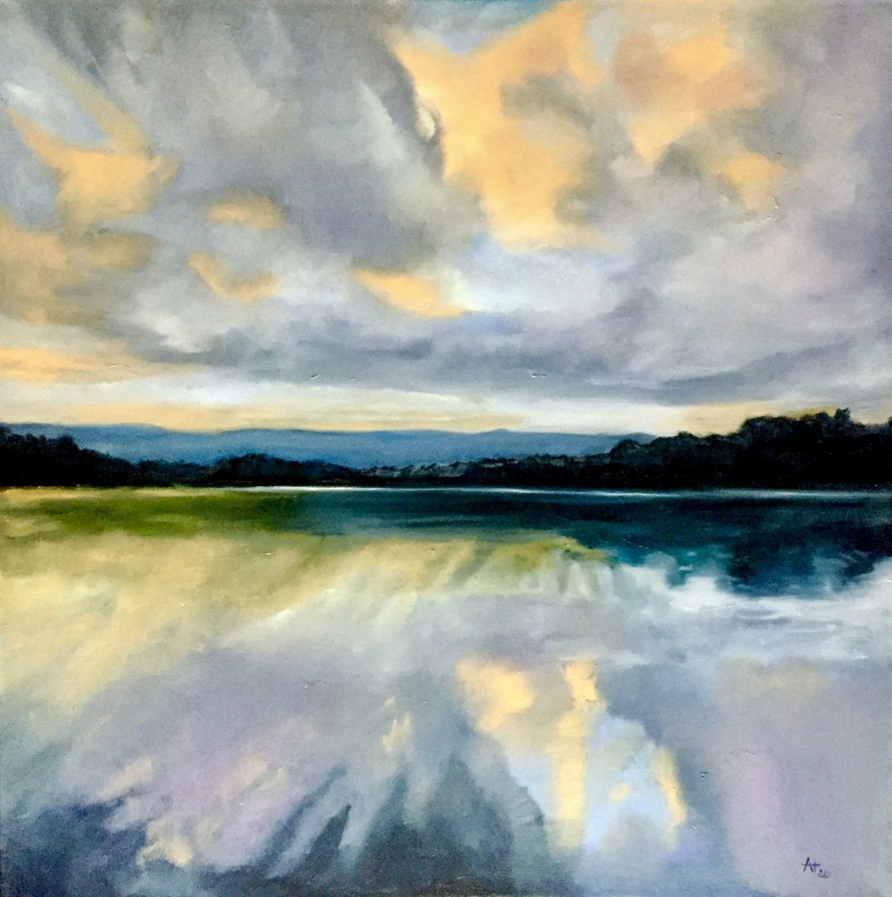 Reflejo del cielo dorado de Alexandra Higgins