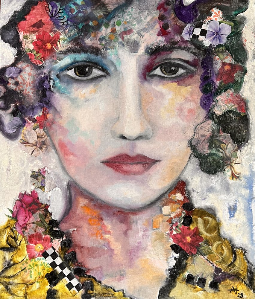Retrato floral caprichoso de Alexandra Higgins