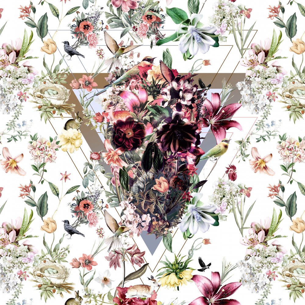 Calavera floral oscura de Ali Gulec