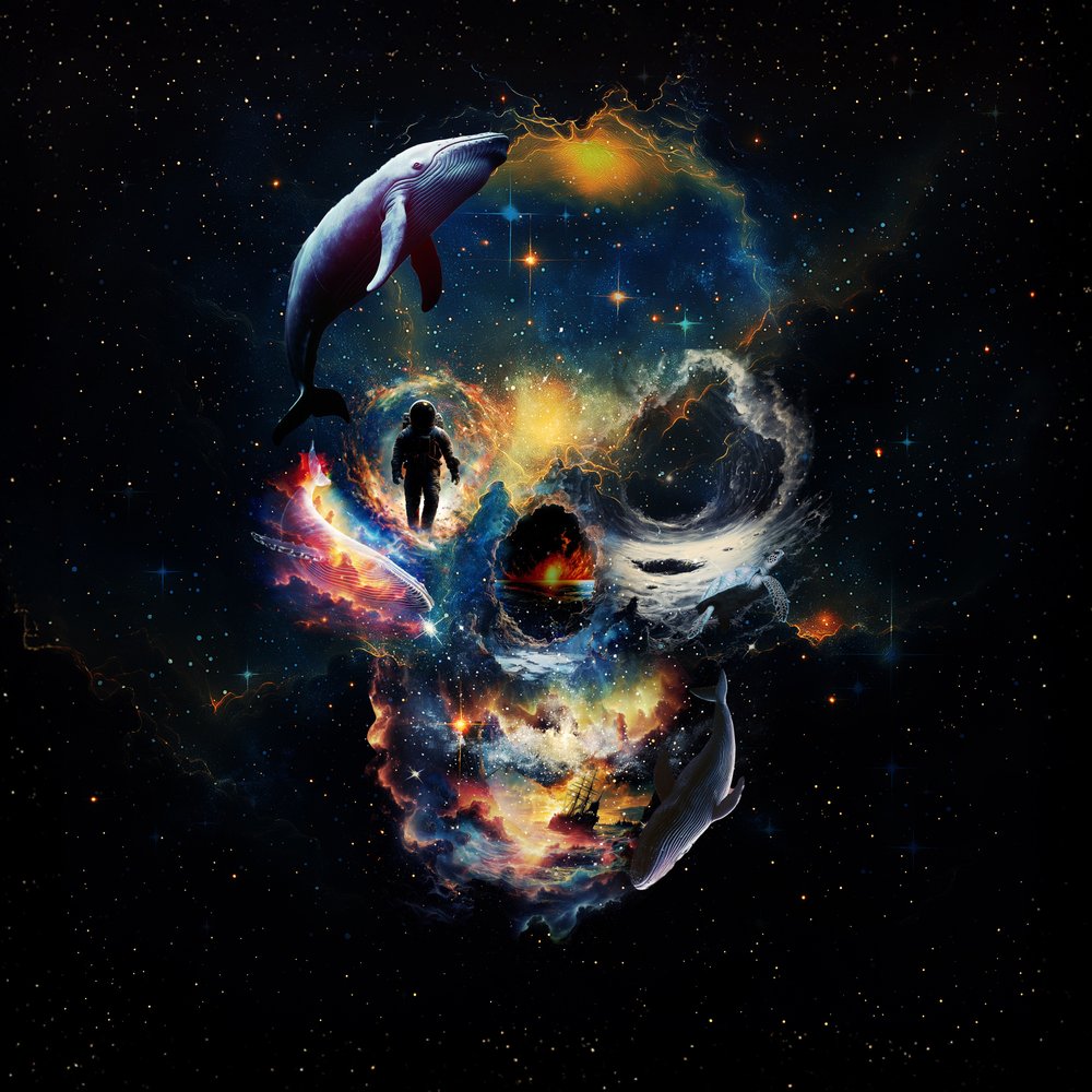 Cráneo de ballena espacial de Ali Gulec