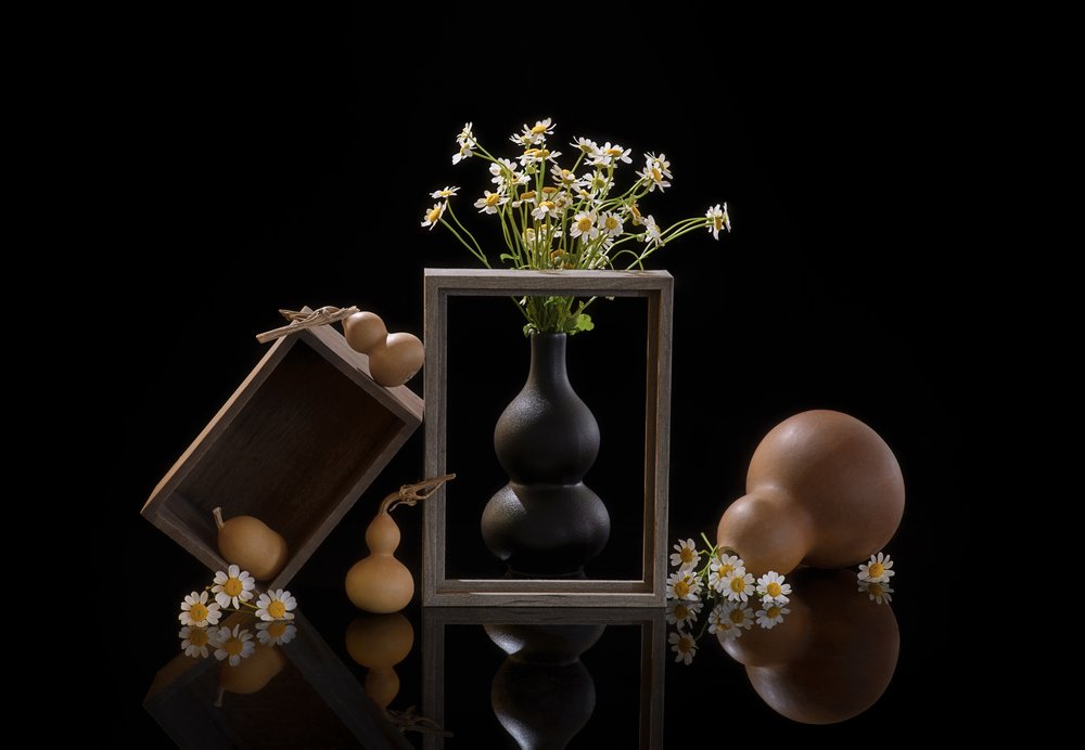 Naturaleza muerta con calabazas naturales de Alice Sheng