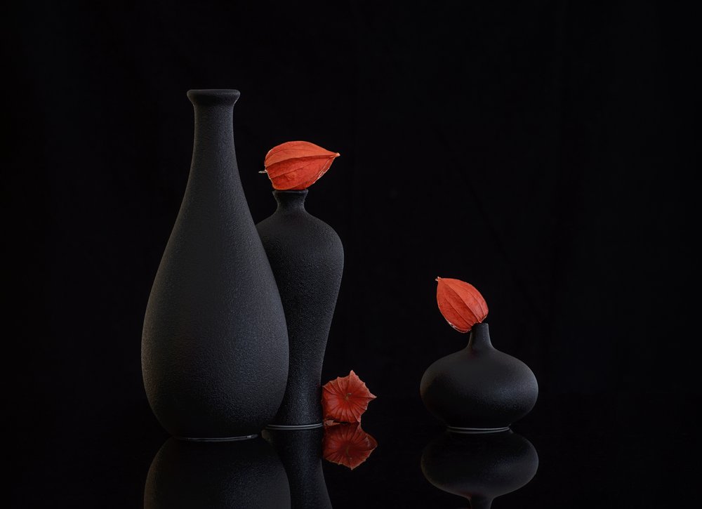 Naturaleza muerta con physalis naranja de Alice Sheng