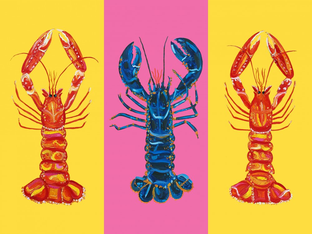 Langosta y cigalas Pop Art 2 de Alice Straker