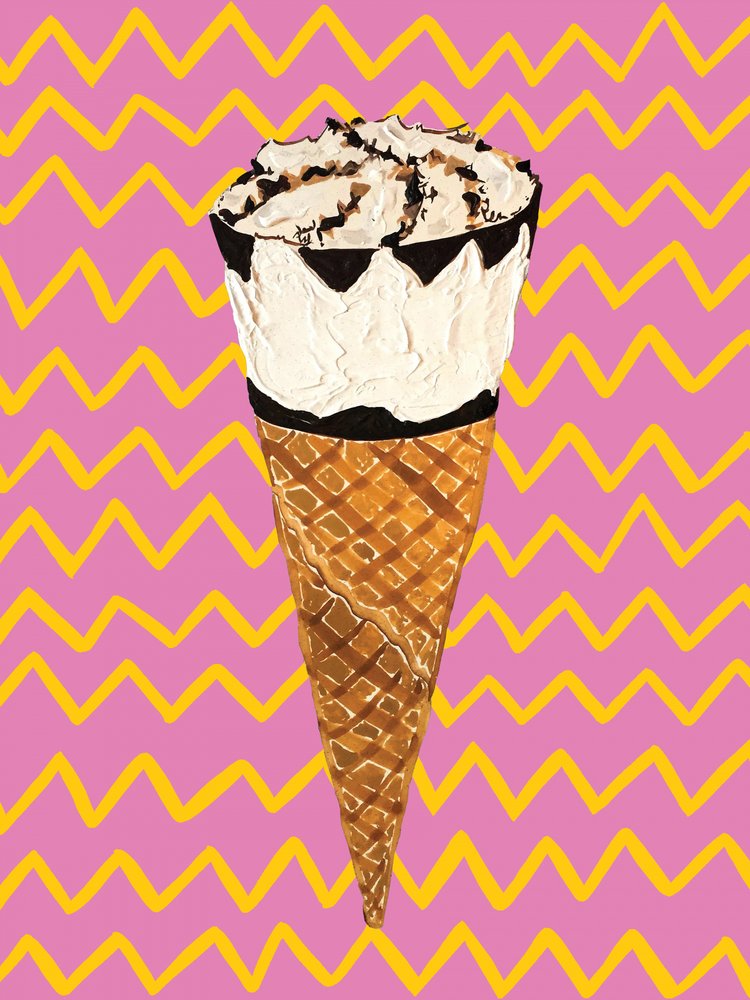 Cono de helado Pop Art de Alice Straker