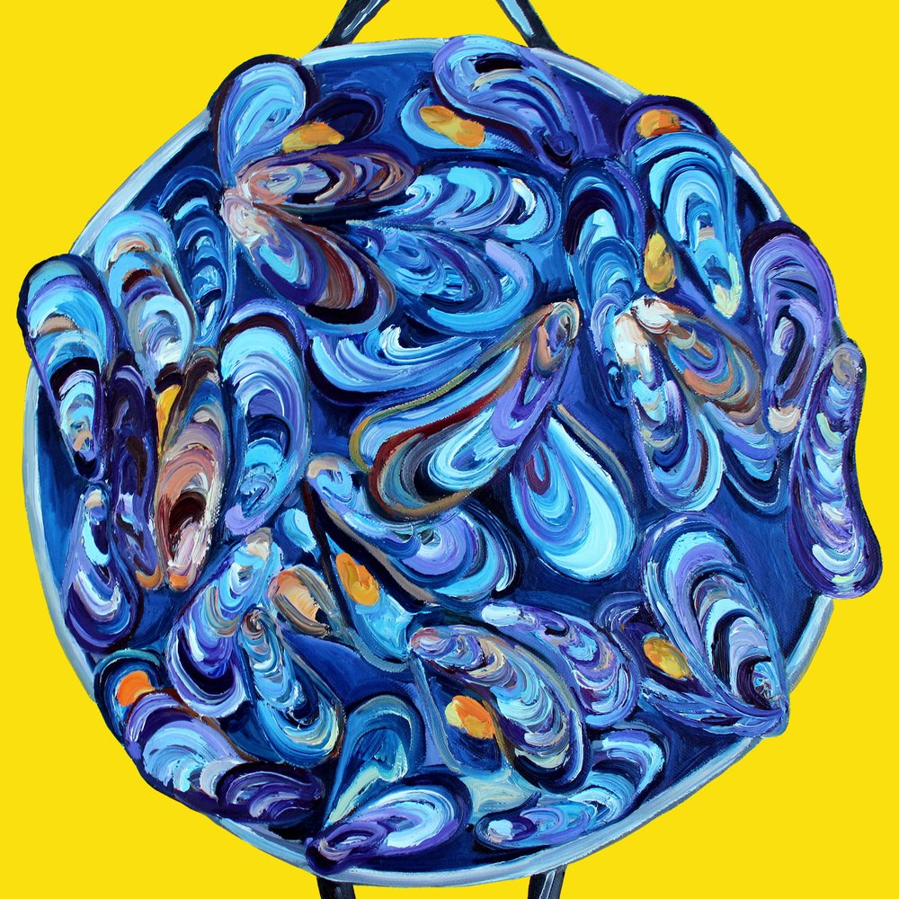 Mejillones de color azul intenso de Alice Straker