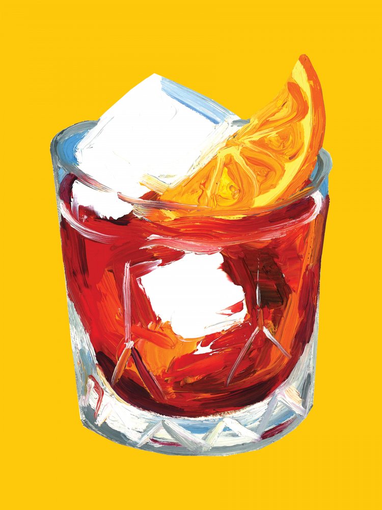 Cóctel Negroni vibrante de Alice Straker