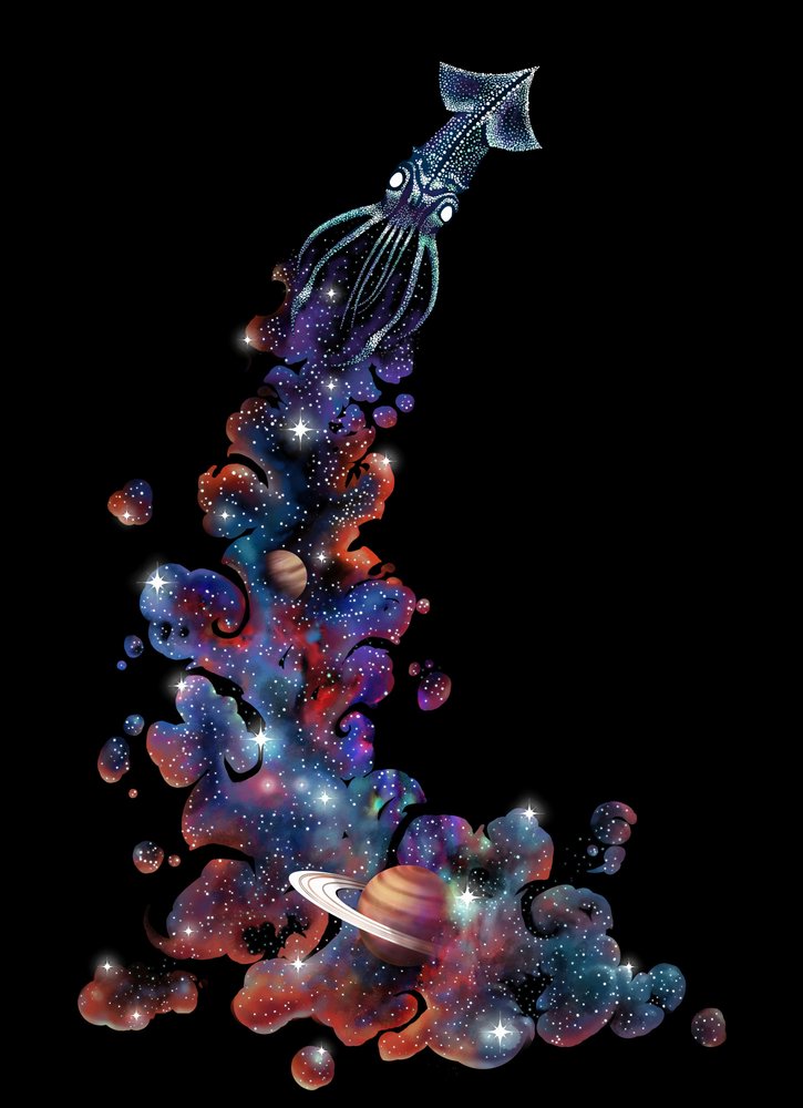 Calamar espacial cósmico de Alirıza ÇAKIR