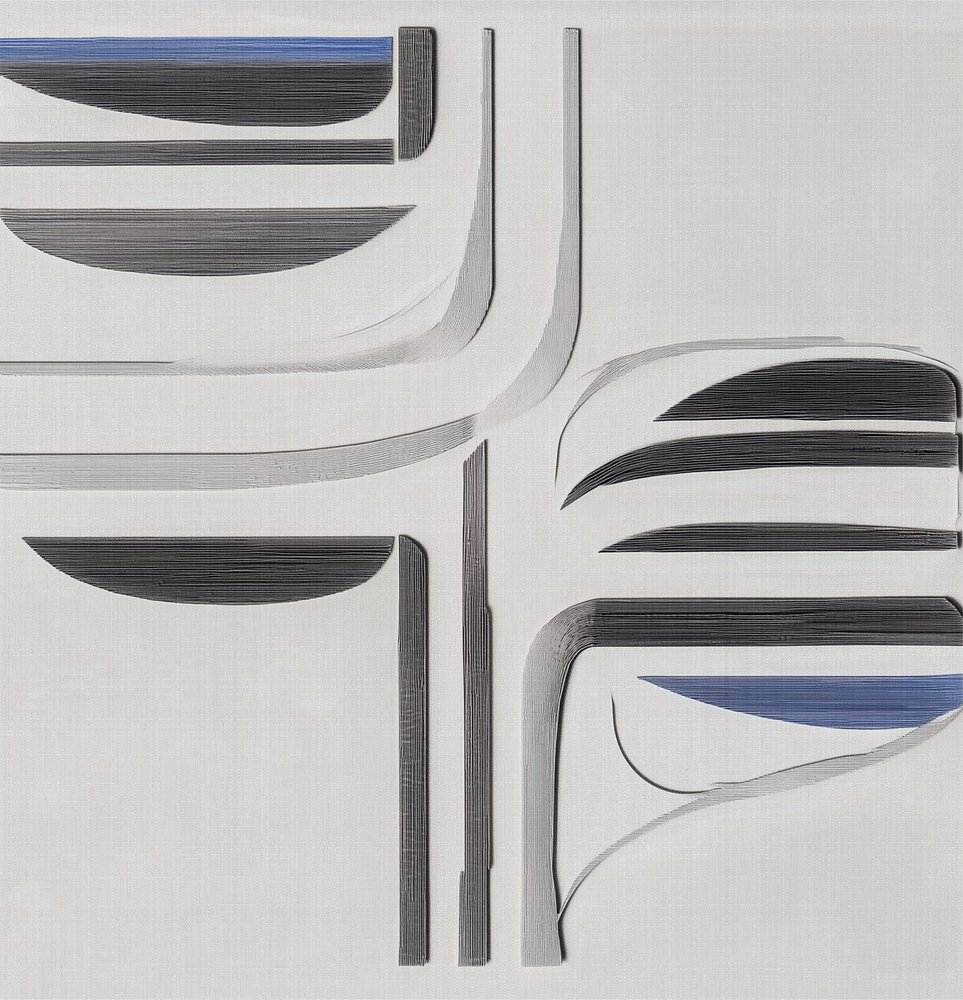 Moderno azul grisáceo fluido de Alma