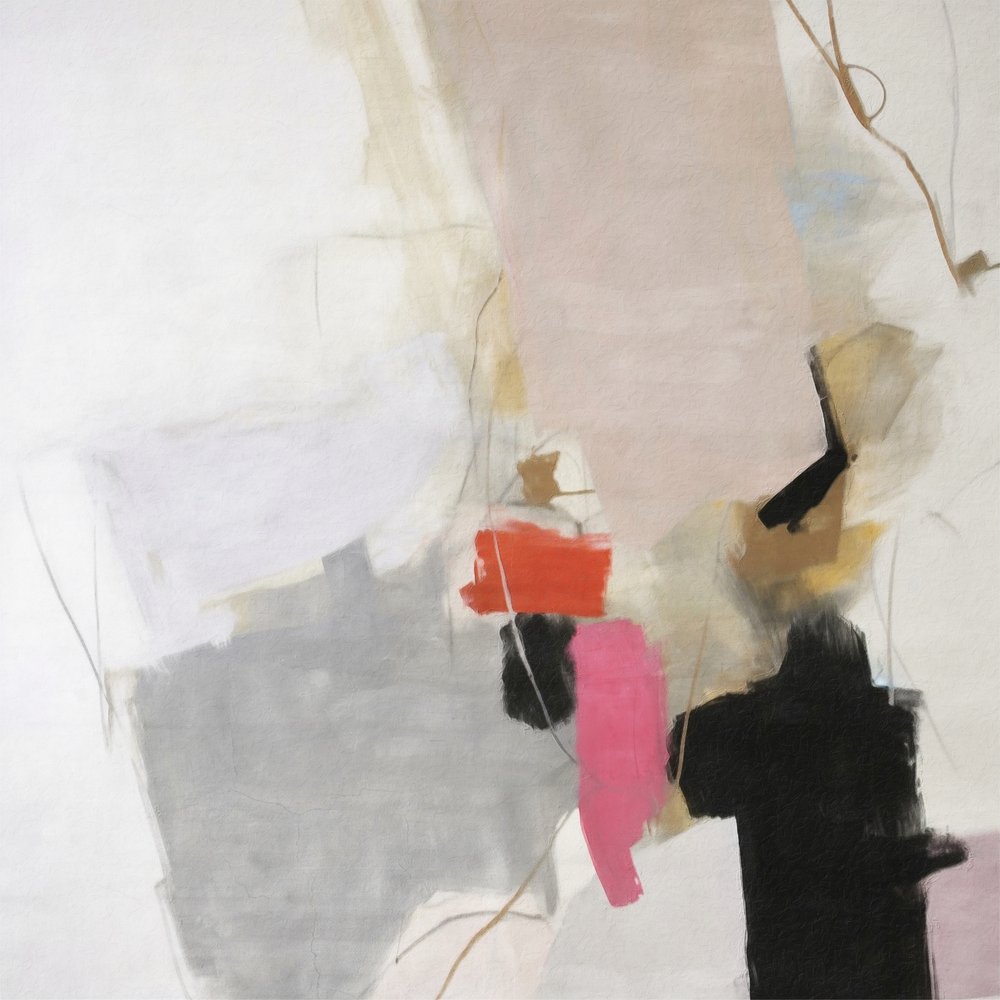 Abstracto moderno en gris rosado de Alma