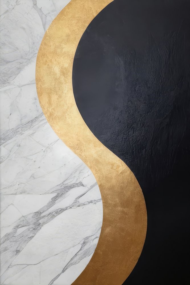 Curva de mármol Black Gold de Alpenglow Workshop