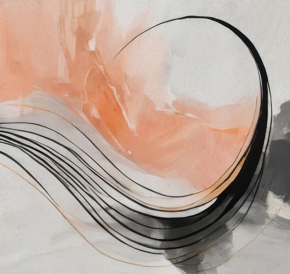 Abstracto «Flowing Peach» de Alpenglow Workshop