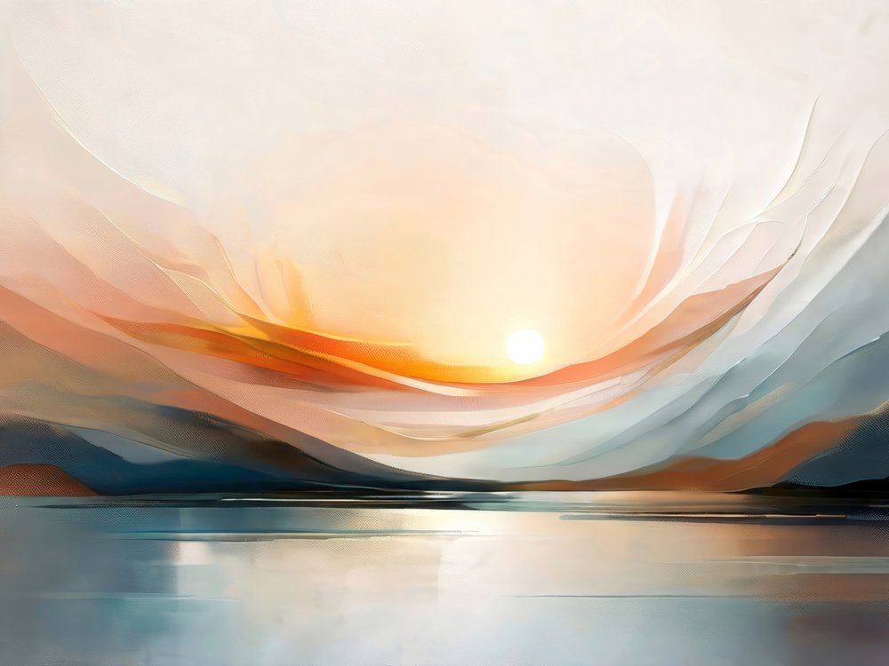 Amanecer abstracto y sereno de Alpenglow Workshop