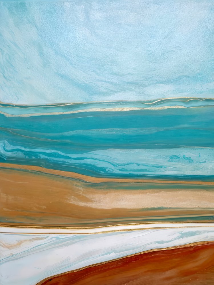 Abstracto costero sereno de Alpenglow Workshop