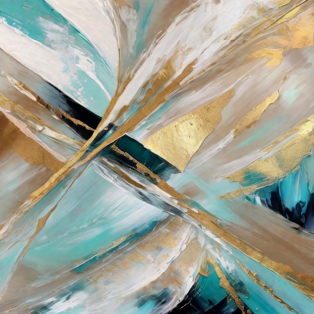 Abstracto en dorado verdoso brillante de Alpenglow Workshop