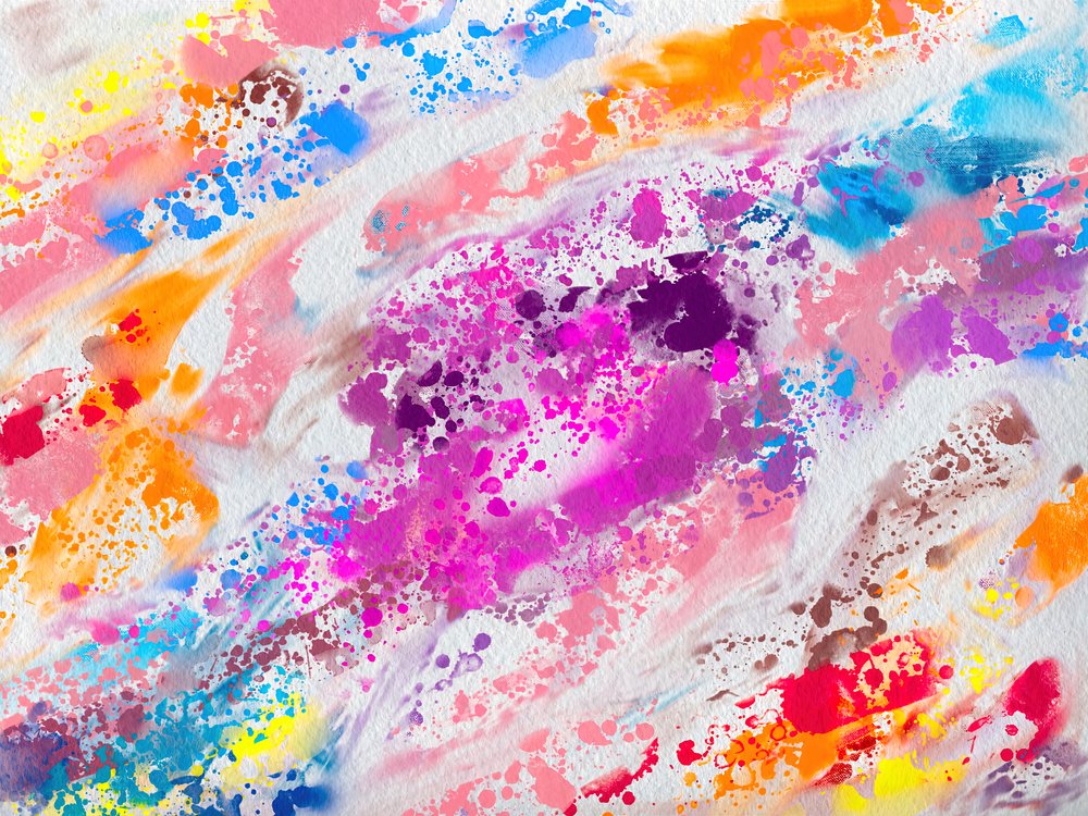 Salpicaduras de pintura de colores vivos de Alpenglow Workshop