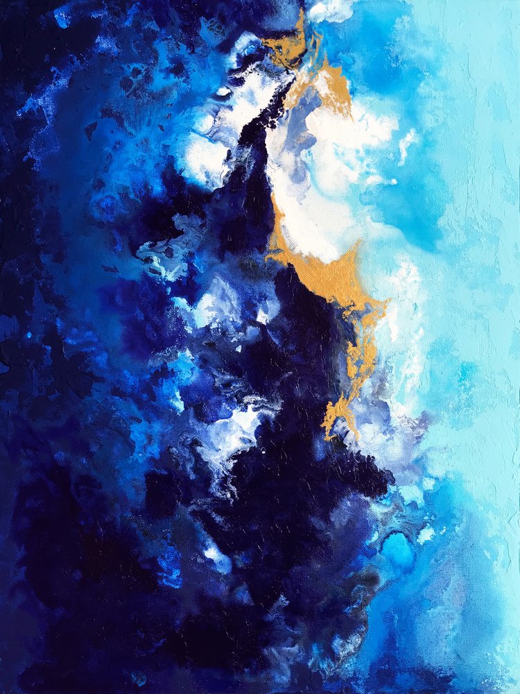 Flujo azul profundo y dorado de Alyson Storms