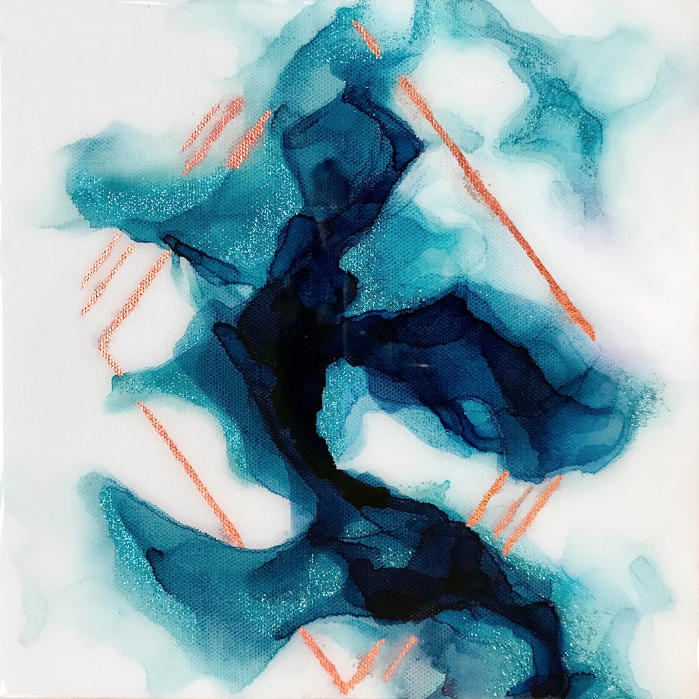 Flujo de cobre verde azulado intenso de Alyson Storms