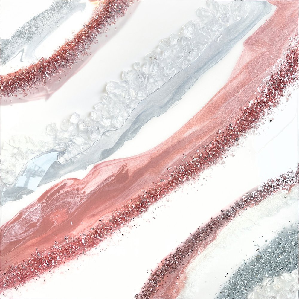 Flujo de geoda en oro rosa de Alyson Storms