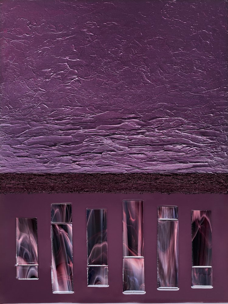 Cilindros morados con textura de Alyson Storms