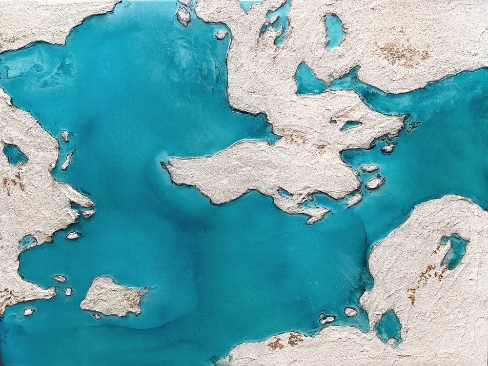 Abstracto costero en turquesa de Alyson Storms