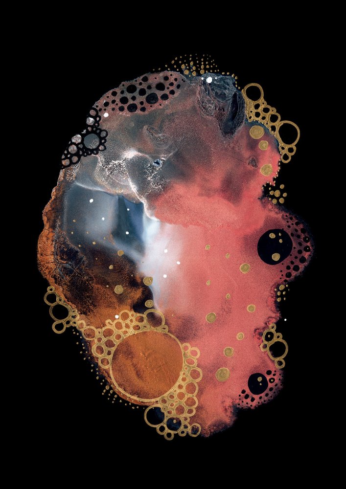 Burbujas de oro cósmico de Amy Louise Baker