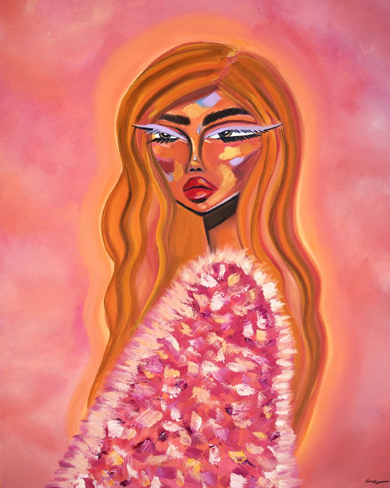 Glamour de pelo rosa de Amy Straley