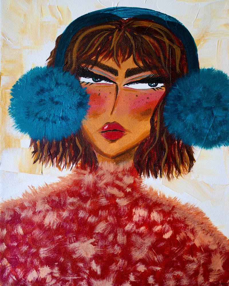 Retrato de unas orejeras atrevidas de Amy Straley