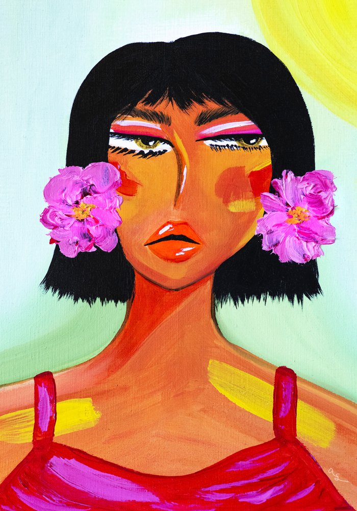 Retrato floral lleno de vida de Amy Straley