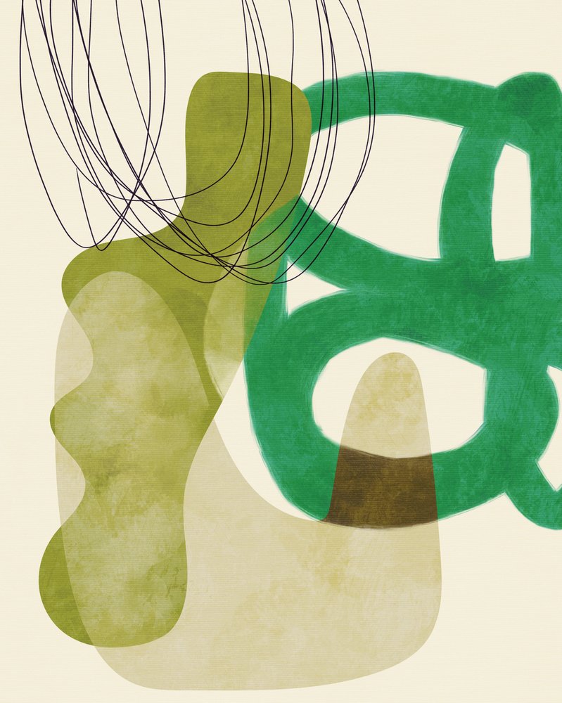 Líneas pintadas en verde y marrón claro (copia) de Ana Rut Bre