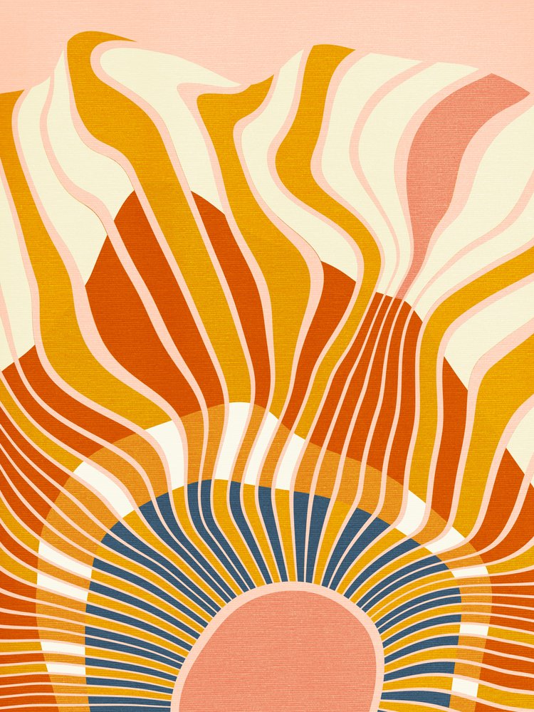 Rainbow Plus Shapes  Azul mostaza 12 de Ana Rut Bre